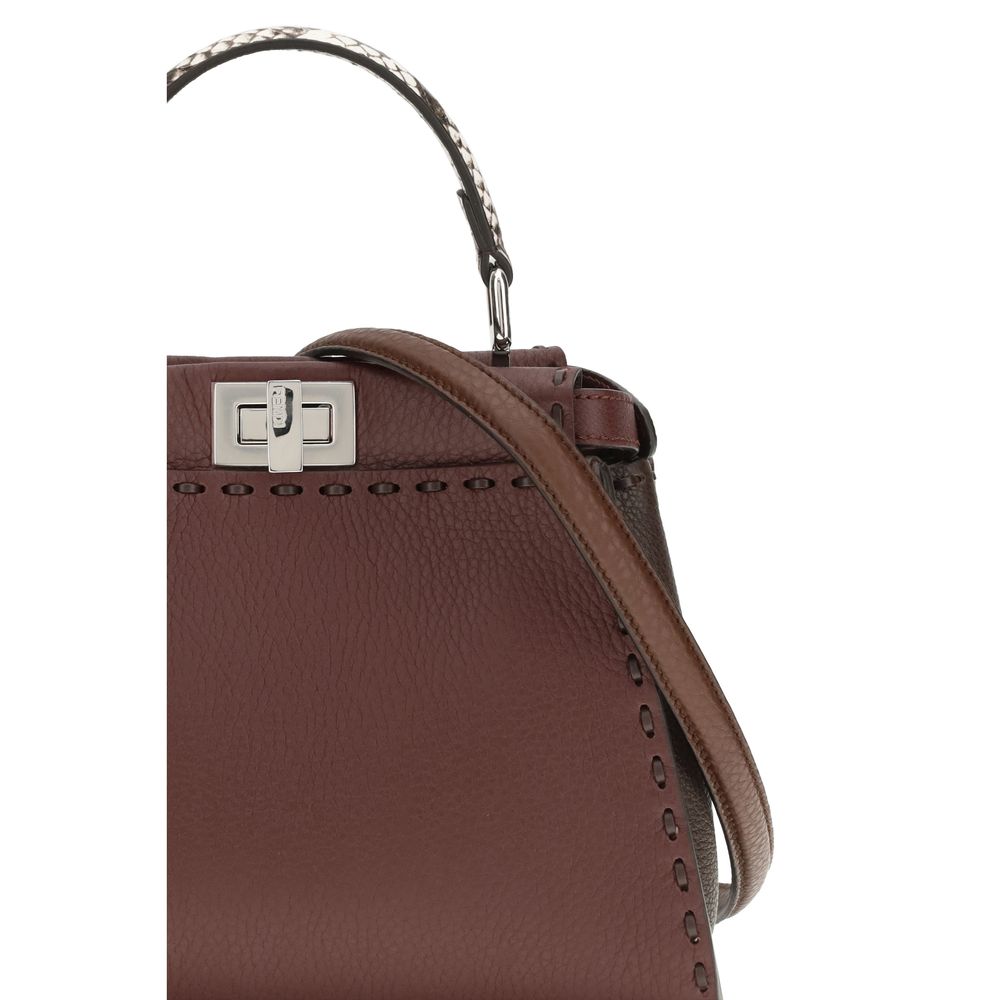 Fendi Brown Calf Leather Bos Taurus Shoulder Bag