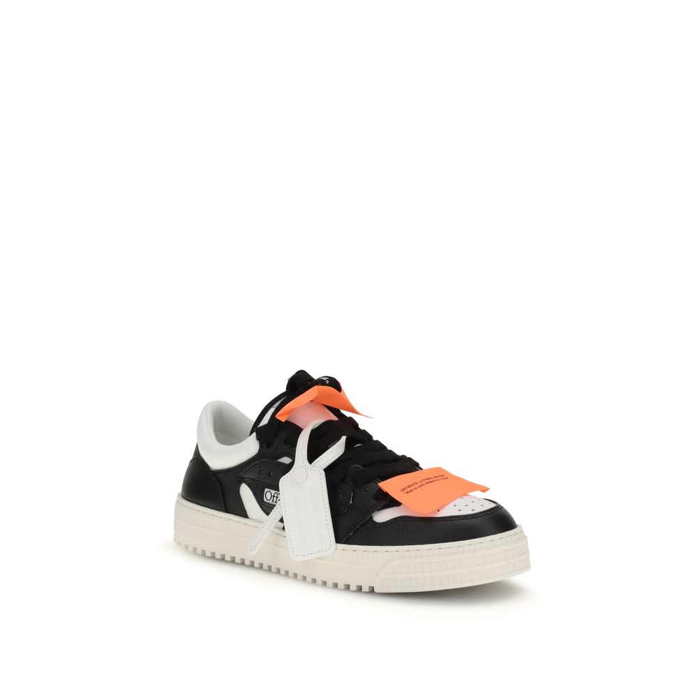 Off-White Multicolor Cotton Low Top Sneakers