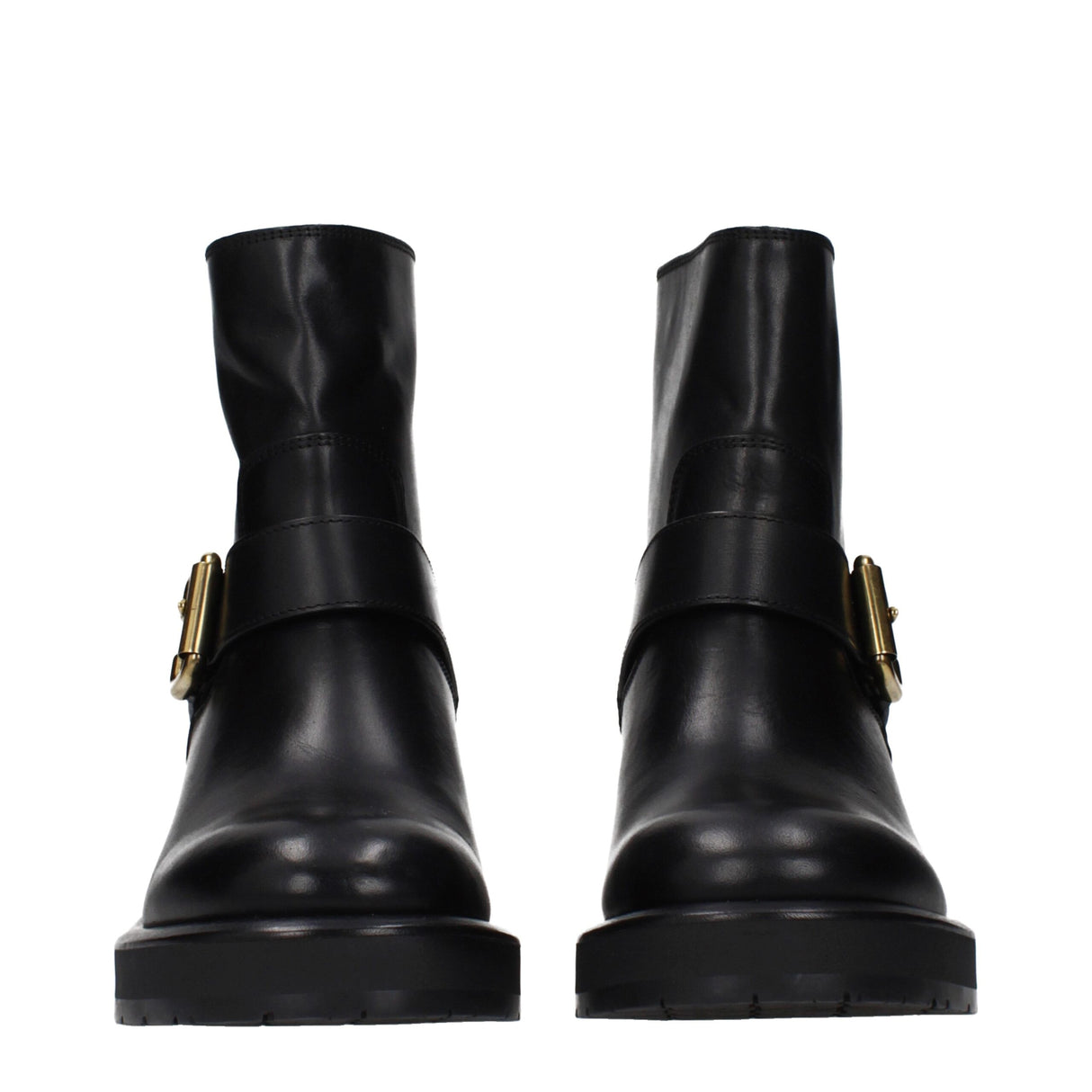 Chloé Black Leather Ankle Boots