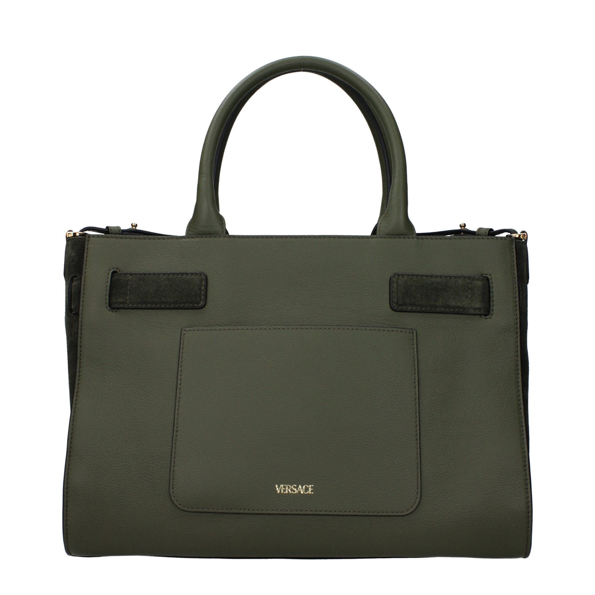 Versace Green Leather Handbag