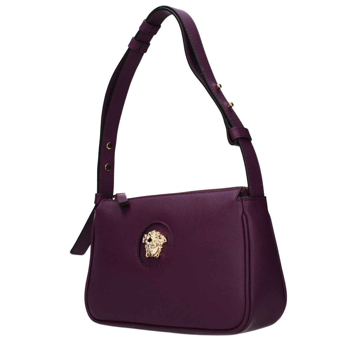 Versace Purple Leather Shoulder Bag