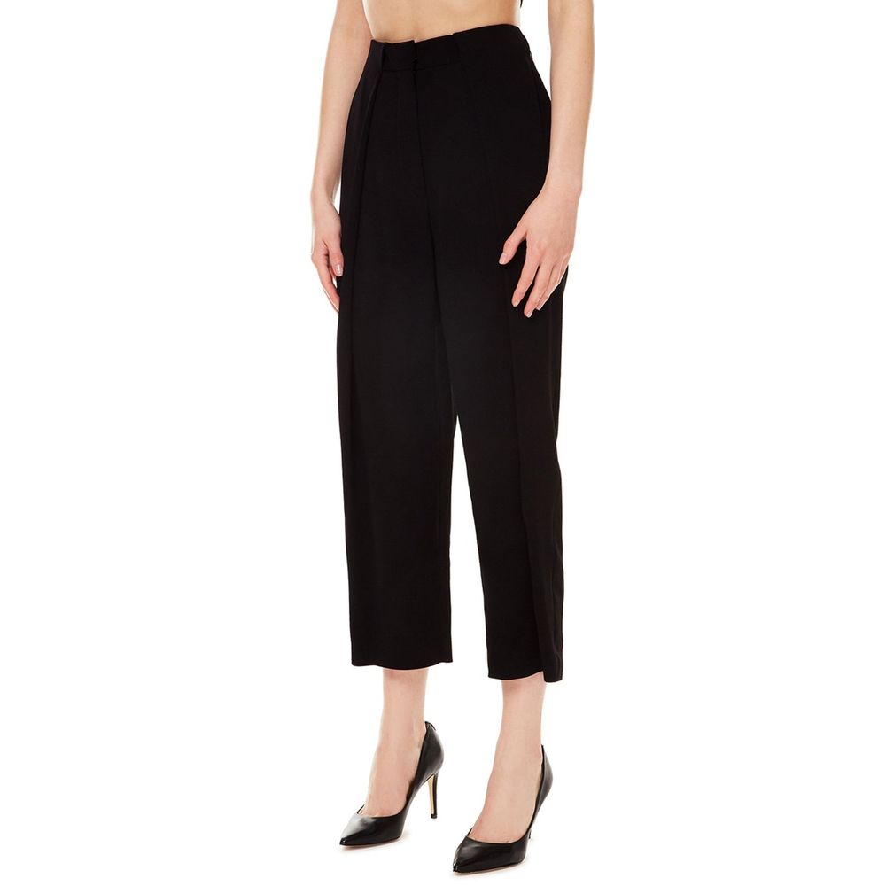 Balmain Black Viscose Casual Pants
