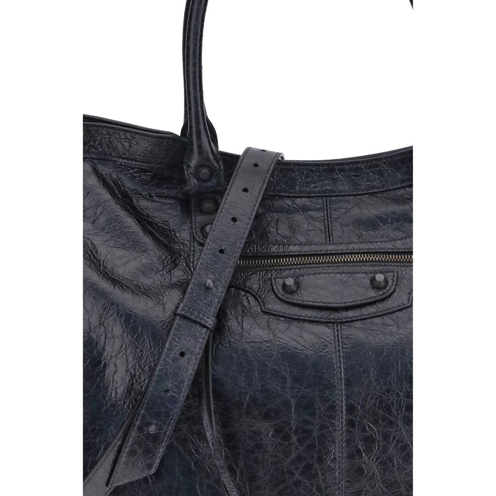 Balenciaga Black Lamb Ovis Aries Aries Shoulder Bag