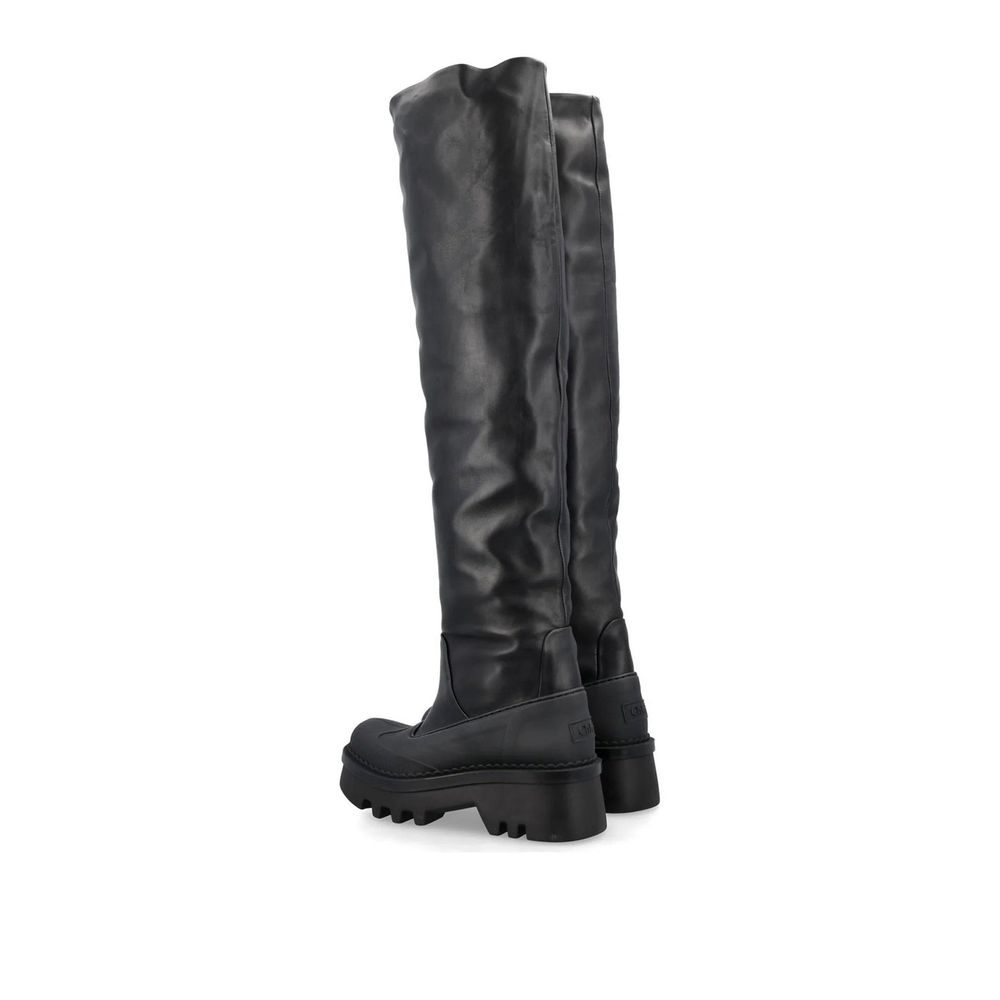 Chloé Black Leather Over The Knee