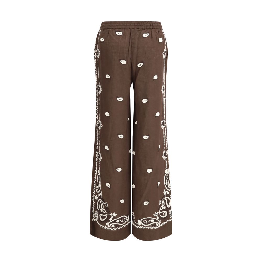 P.A.R.O.S.H. Brown Cotton Casual Pants