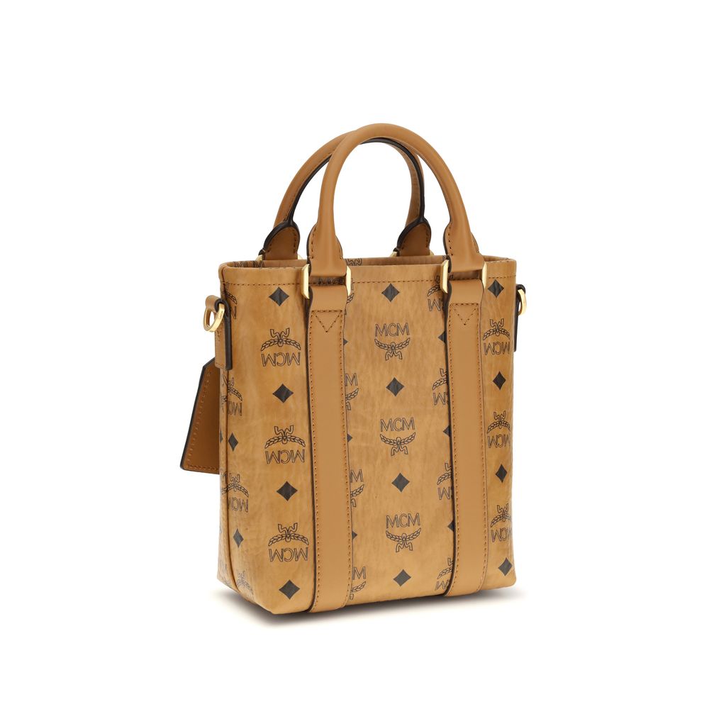 MCM Brown Fabric Shoulder Bag