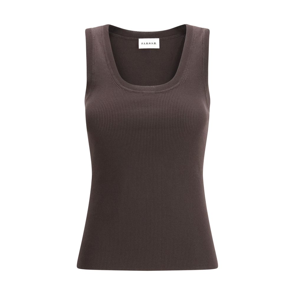 P.A.R.O.S.H. Brown Cotton Top