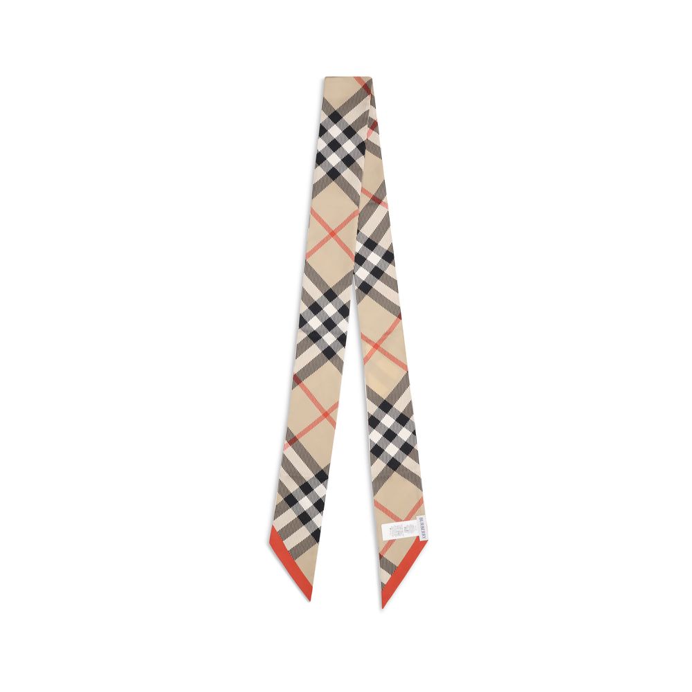 Burberry Beige Silk Scarf
