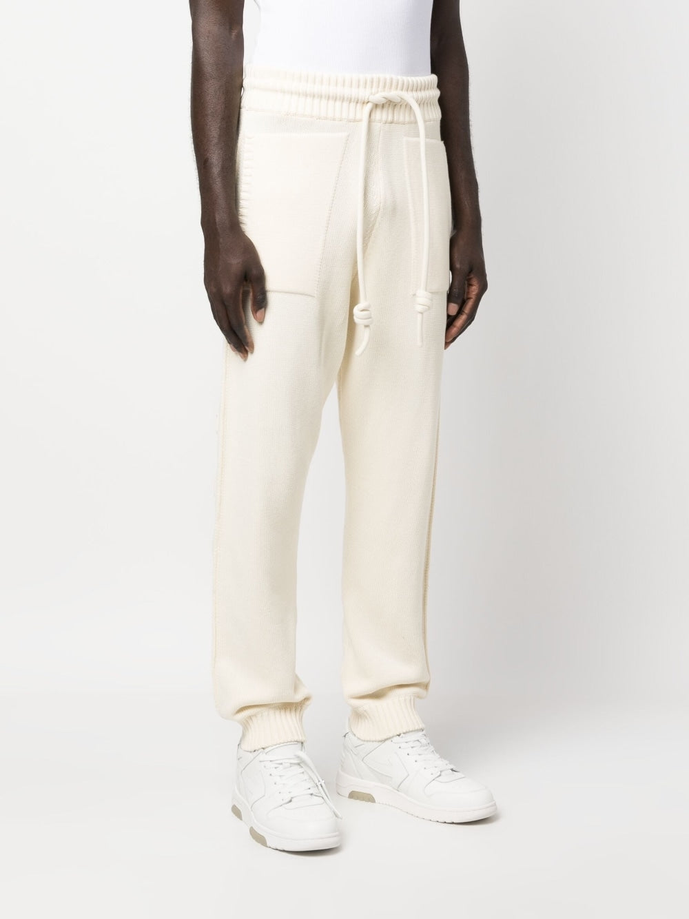 Off White Diag-stripe knitted track pants
