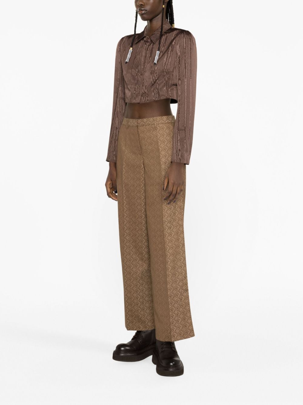 Marine Serre Regenerated Moon Diamant tailored trousers