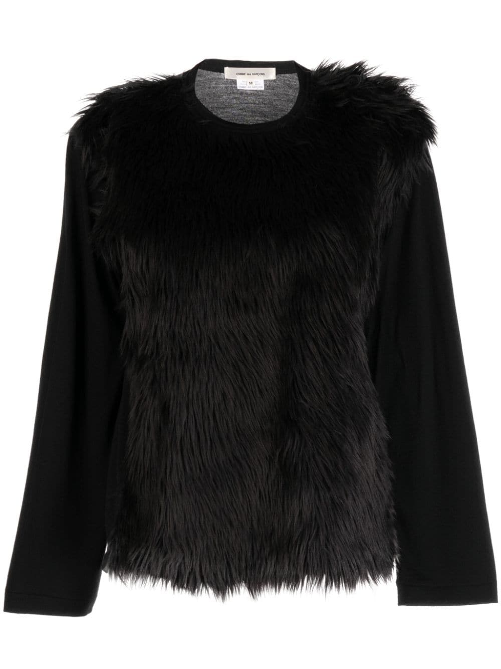 Comme Des Garcons Fur-detailing long-sleeve T-shirt