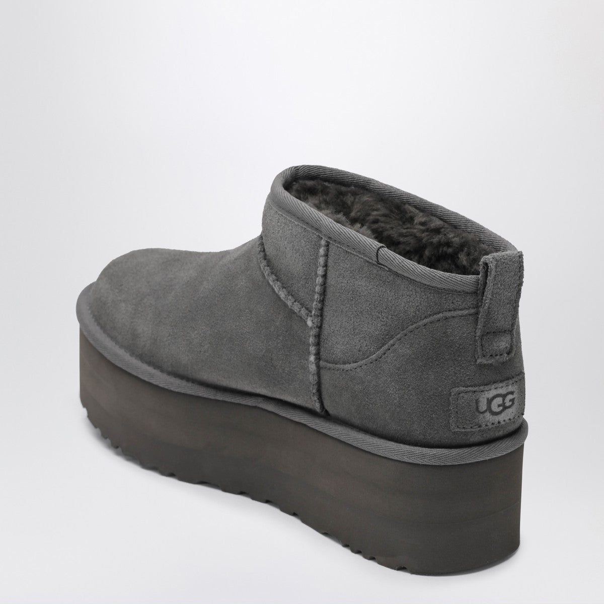 UGG Classic Ultra Mini grey boot with platform