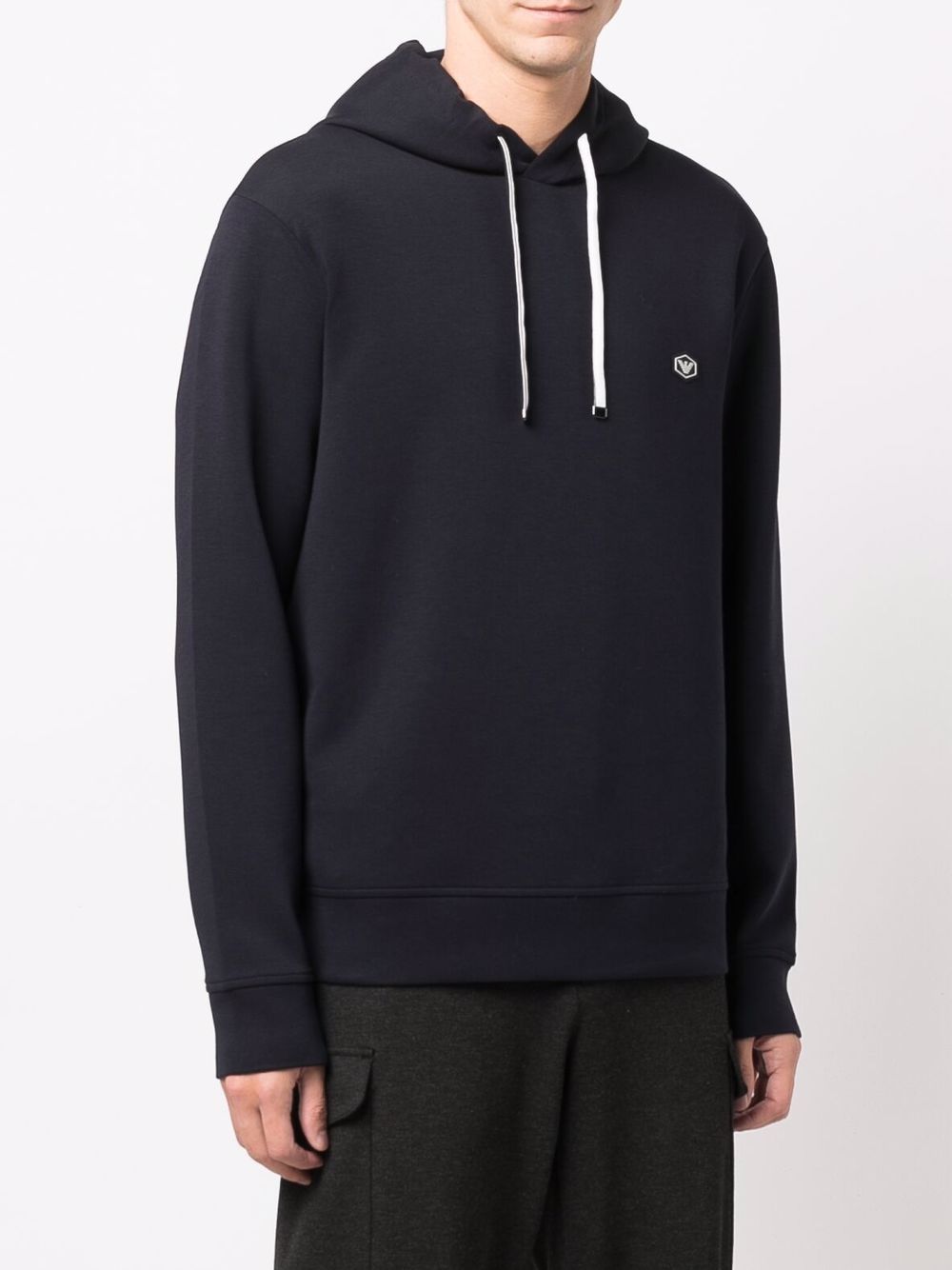Emporio Armani long-sleeved Logo Patch Hoodie