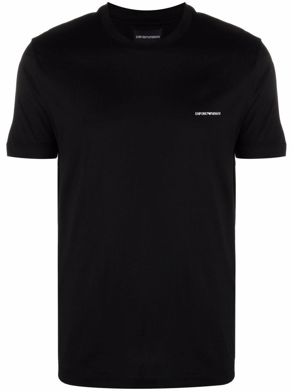 Emporio Armani ASV Lyocell blend jersey T-shirt with micro logo lettering
