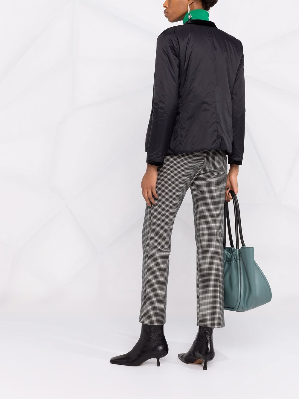 Emporio Armani Nylon reversible guru-collared jacket