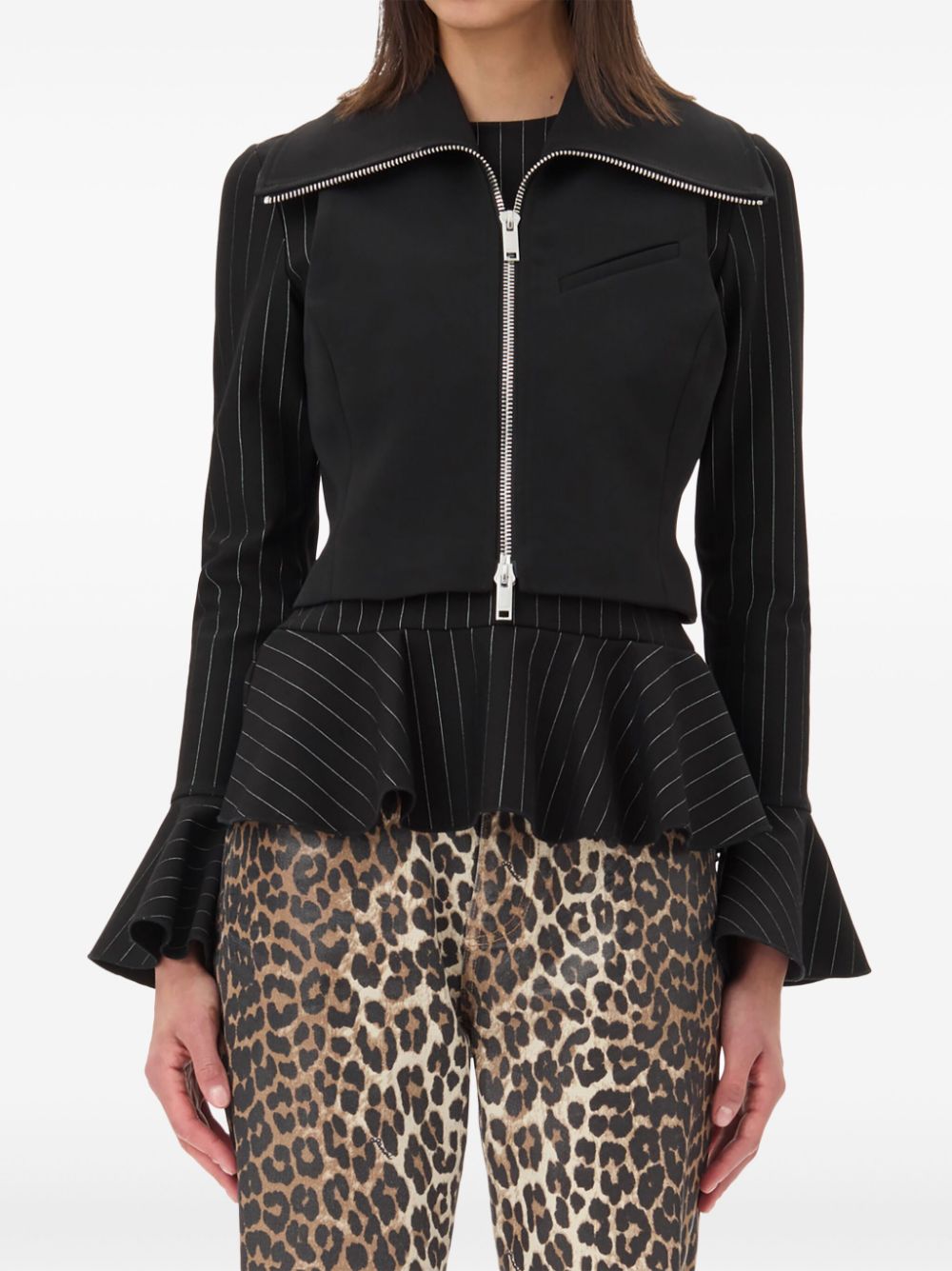 Ganni Sleeveless tank top with zip