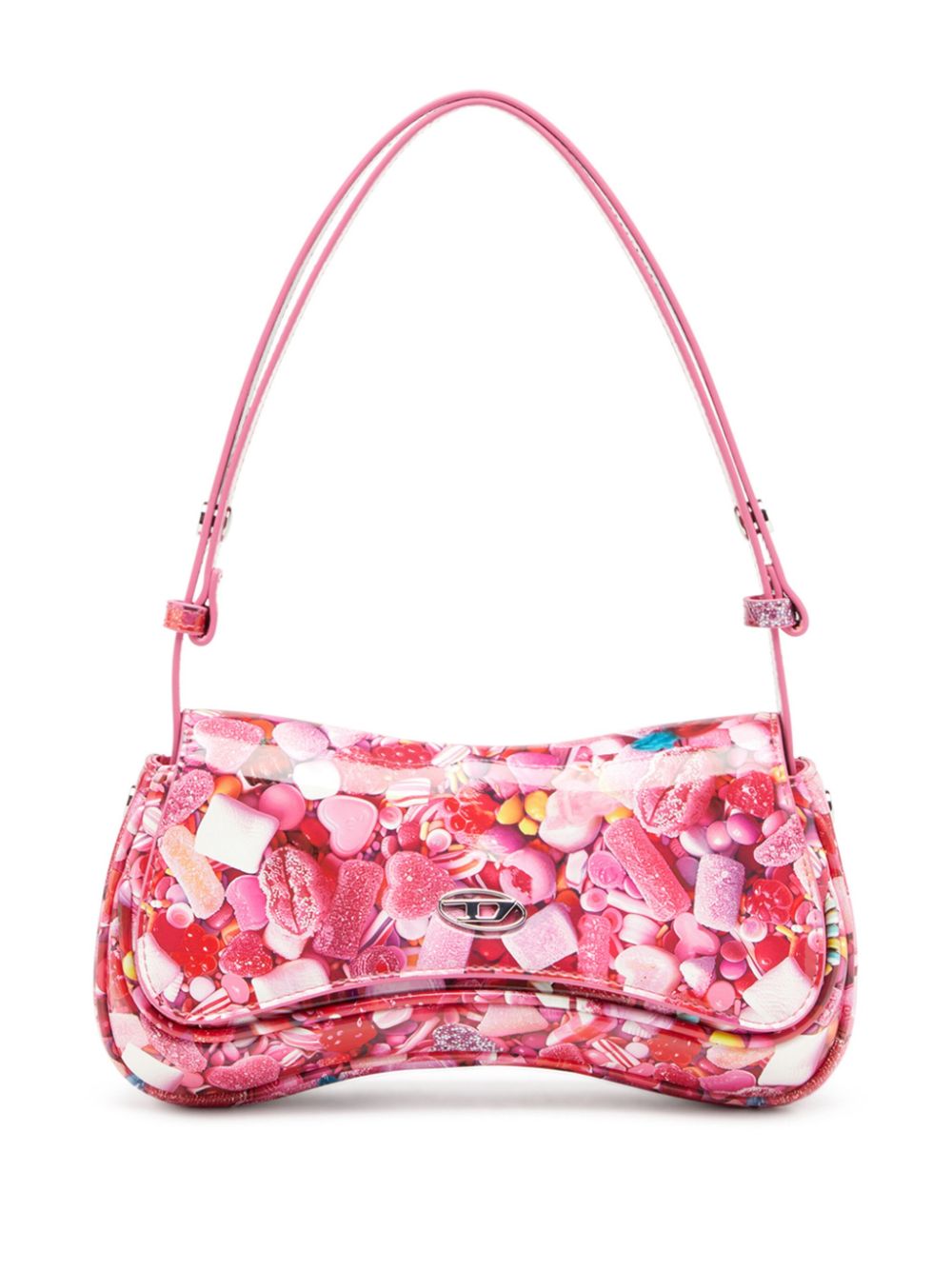 Diesel Play-Glossy clutch with print