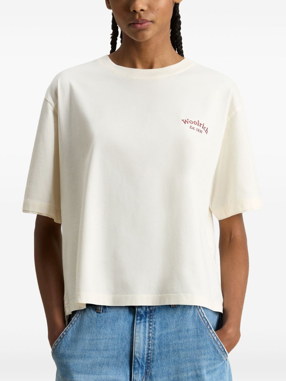 Woolrich Pure Pima Cotton T-Shirt with Logo