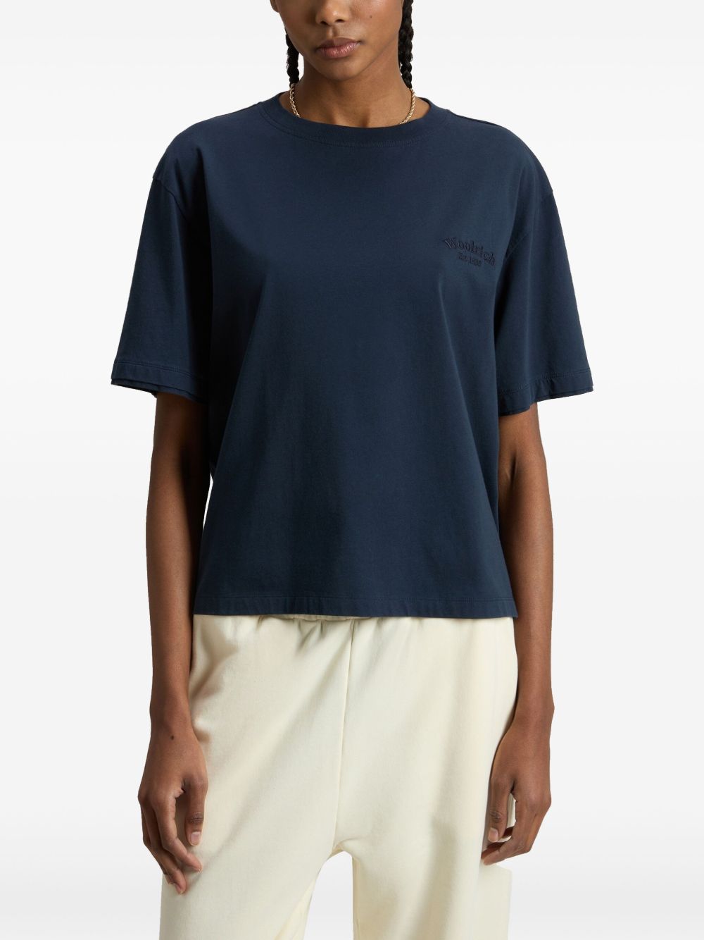Woolrich Pure Pima Cotton T-Shirt with Logo
