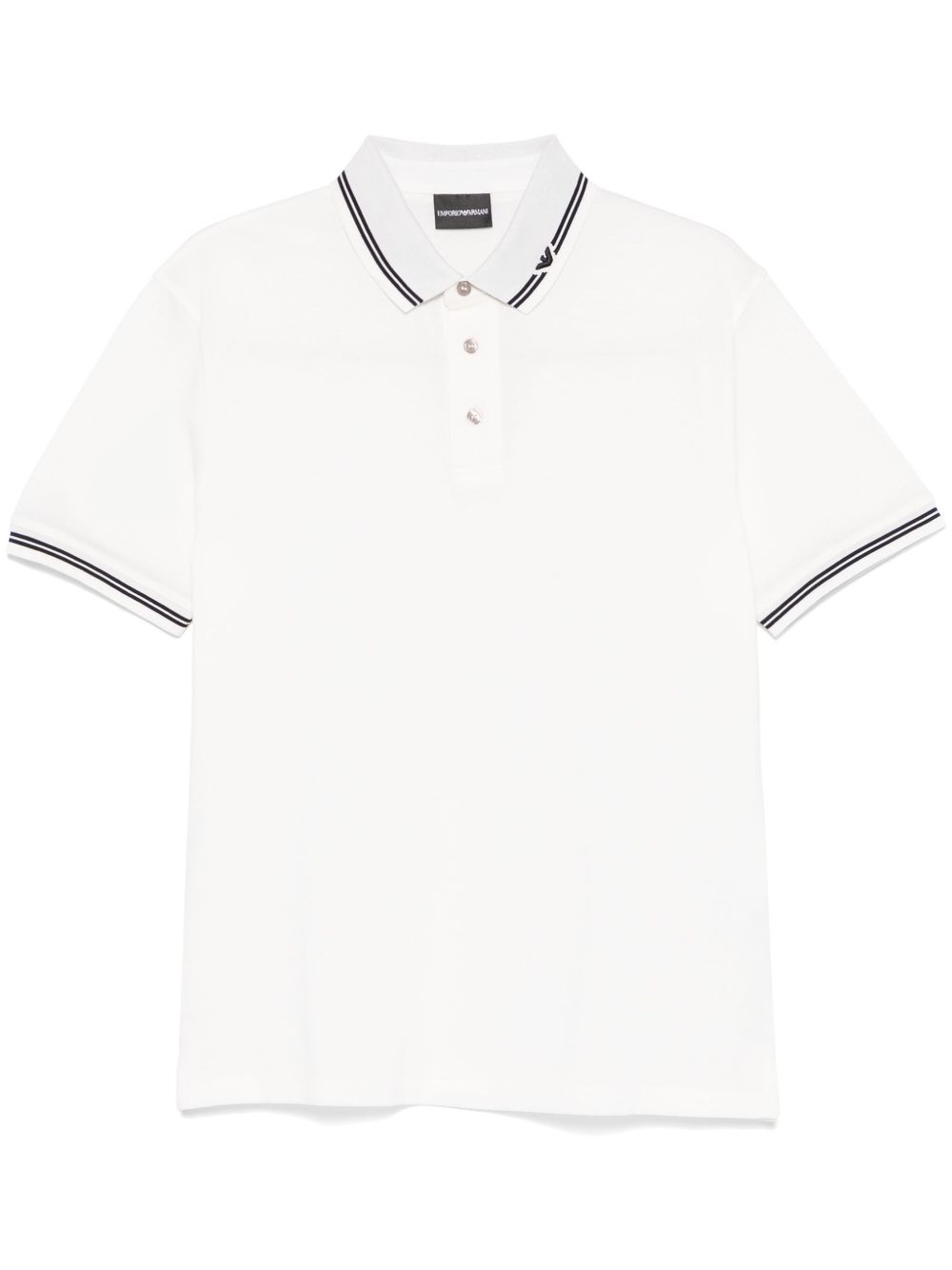 Emporio Armani Piqué polo shirt with piped collar