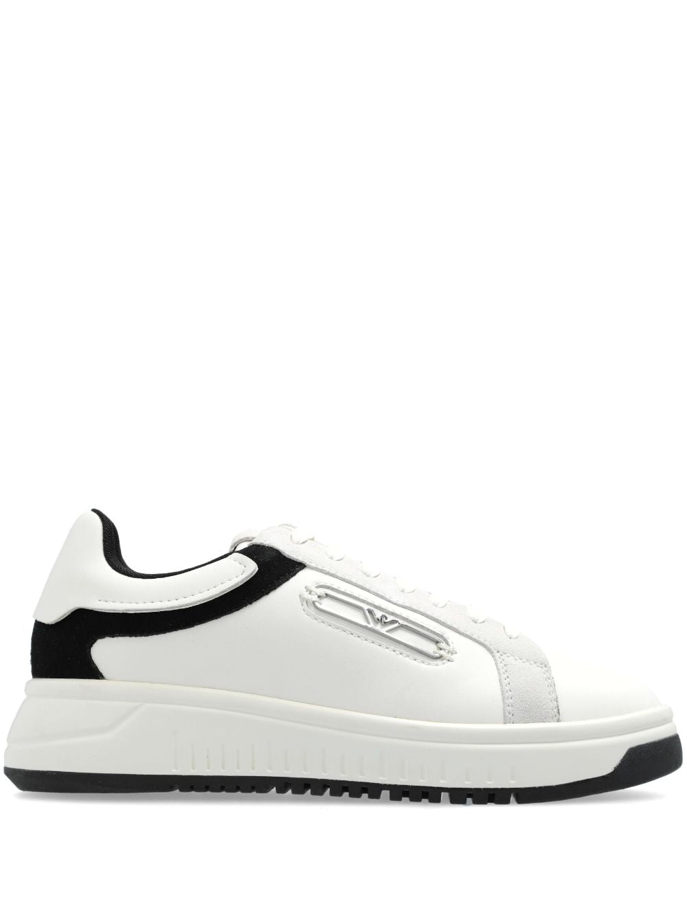 EMPORIO ARMANI EXCLUSIVE Emporio Armani Leather sneakers with suede details and eagle plaque