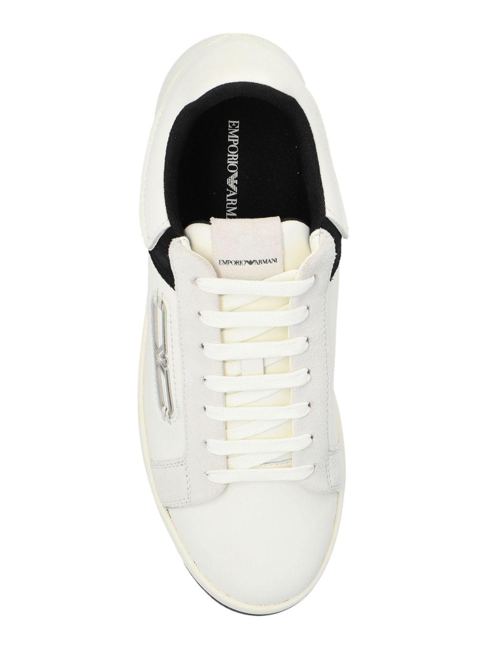 EMPORIO ARMANI EXCLUSIVE Emporio Armani Leather sneakers with suede details and eagle plaque