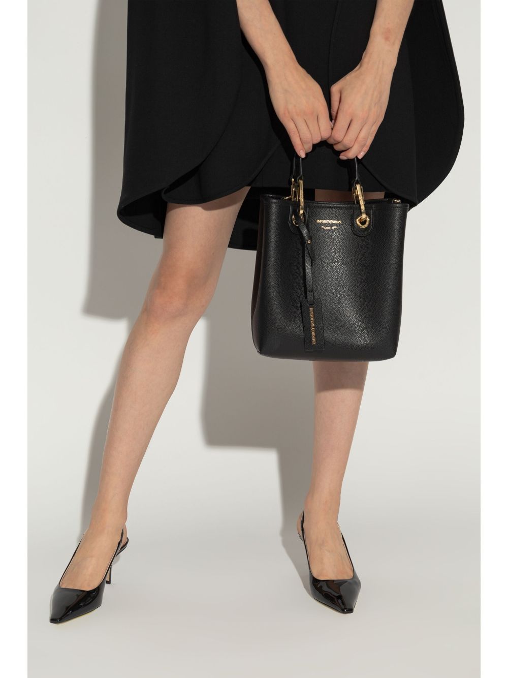 Emporio Armani Deer-print MyEA vertical shopper bag