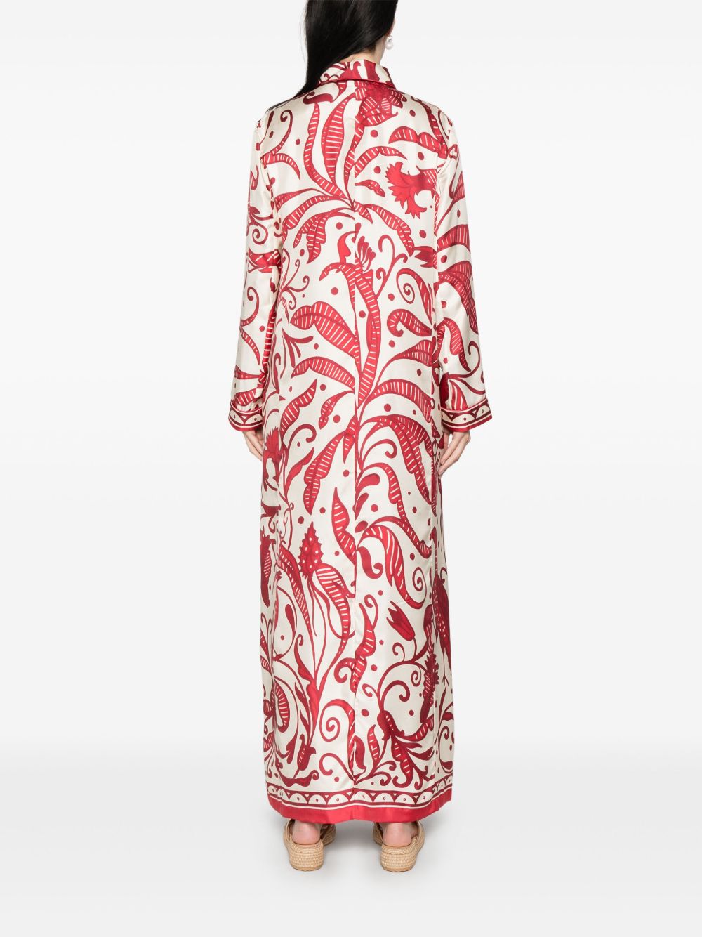 F.R.S . F.R.S. Silk crepe long kaftan dress