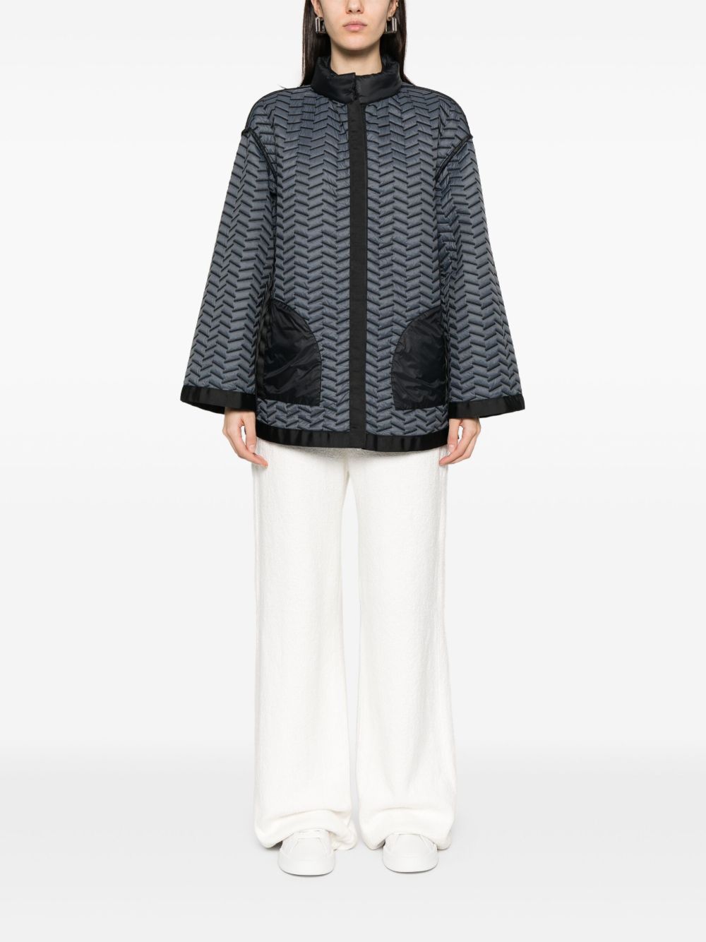 Emporio Armani Reversible jacket in lightweight water repellent quilted nylon ASV