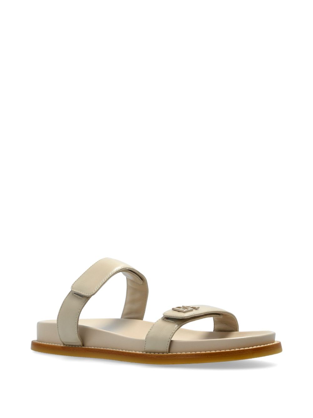 EMPORIO ARMANI EXCLUSIVE Emporio Armani Leather Slide Sandals