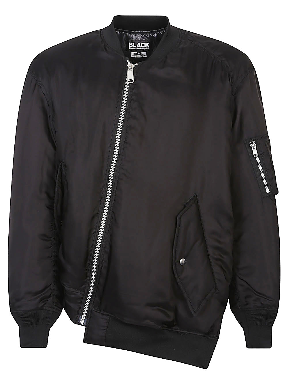 Comme Des Garcons Reversible asymmetric bomber jacket.