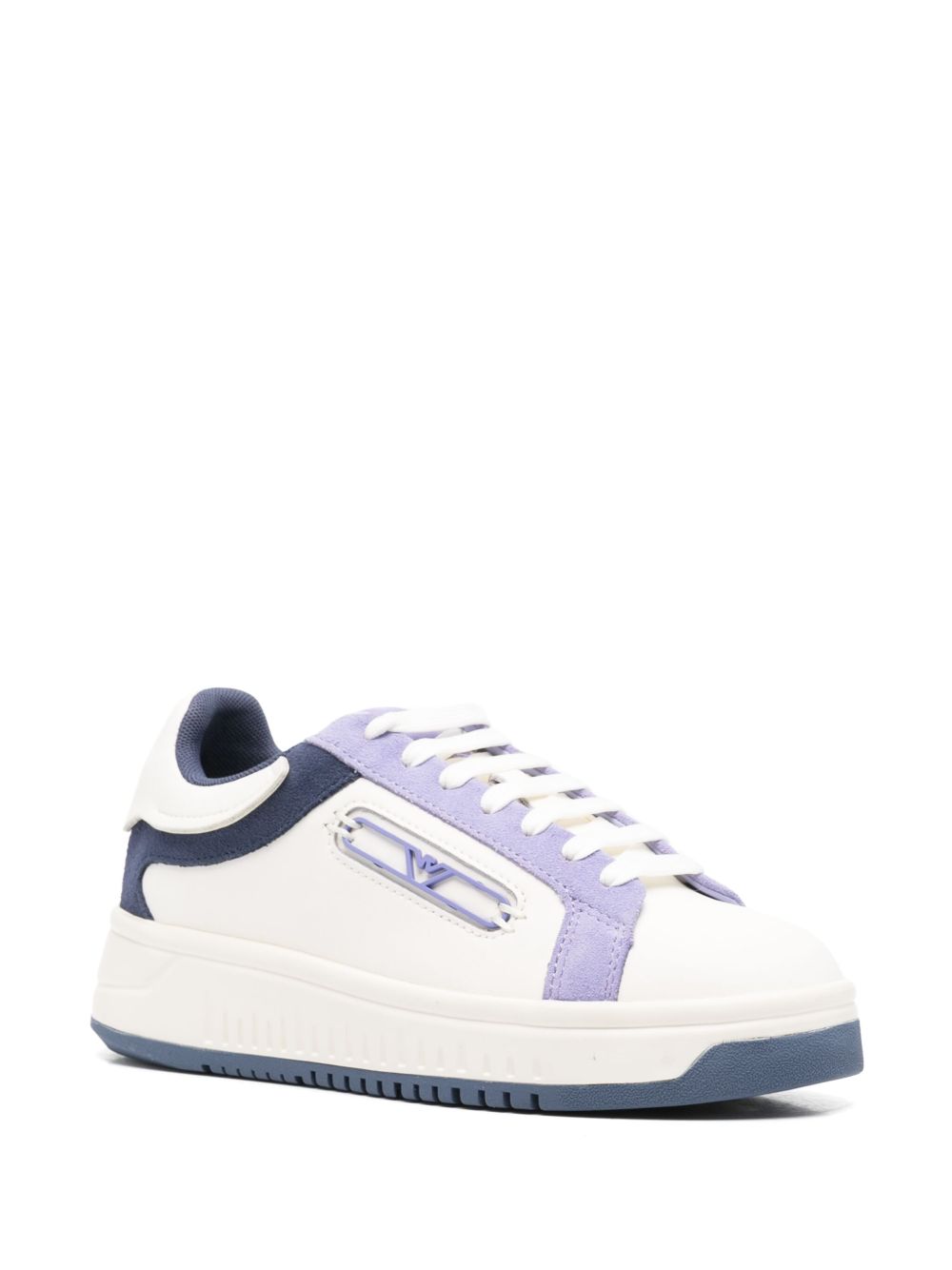 EMPORIO ARMANI EXCLUSIVE Emporio Armani Leather sneakers with suede details and eagle plate