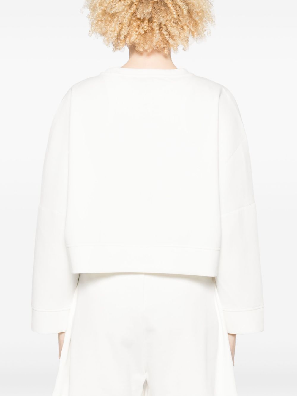 Emporio Armani Double jersey sweatshirt with EA logo embroidery