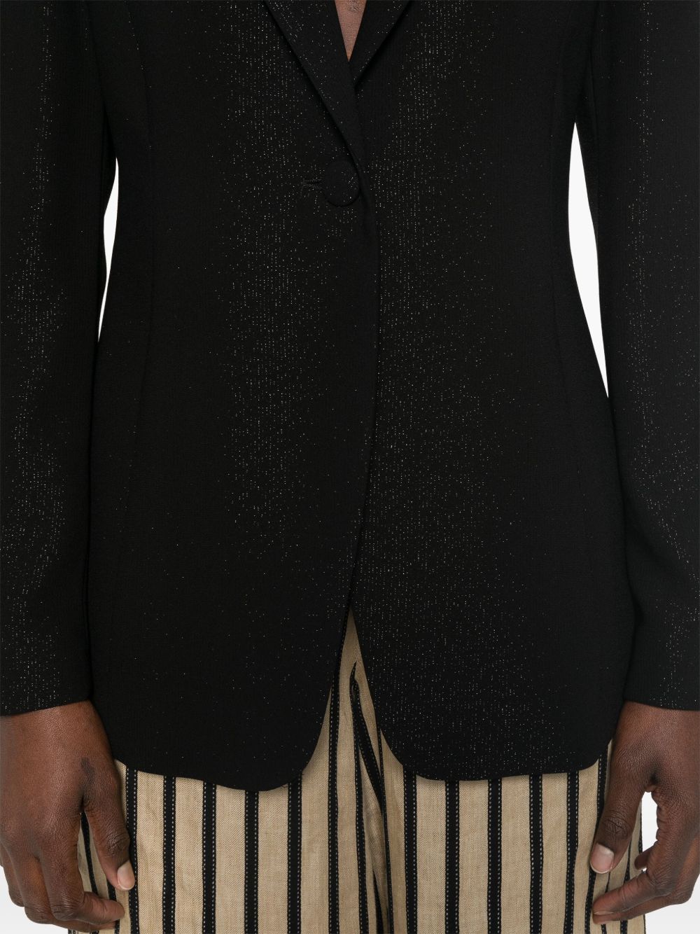 Emporio Armani lurex-detail crepe blazer