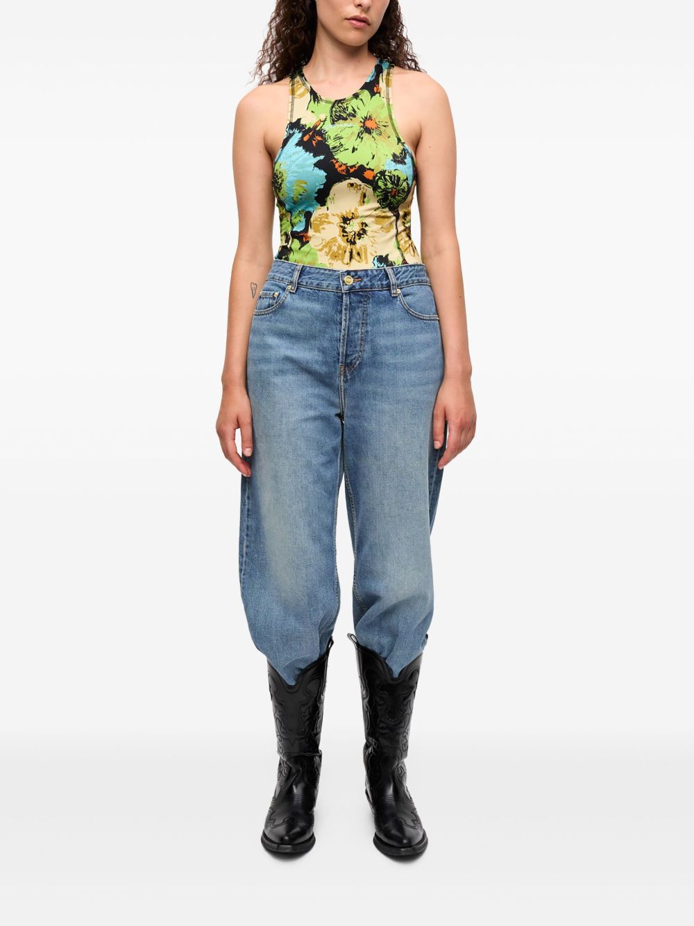 Ganni floral-print Bodysuit