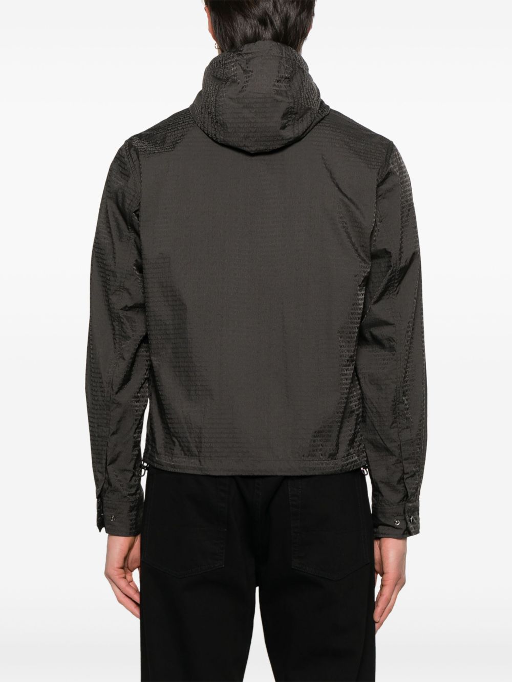 Emporio Armani Blouson with internal nylon bib jacquard all-over lettering