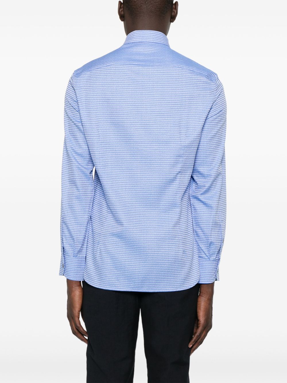Emporio Armani Shirts Clear Blue