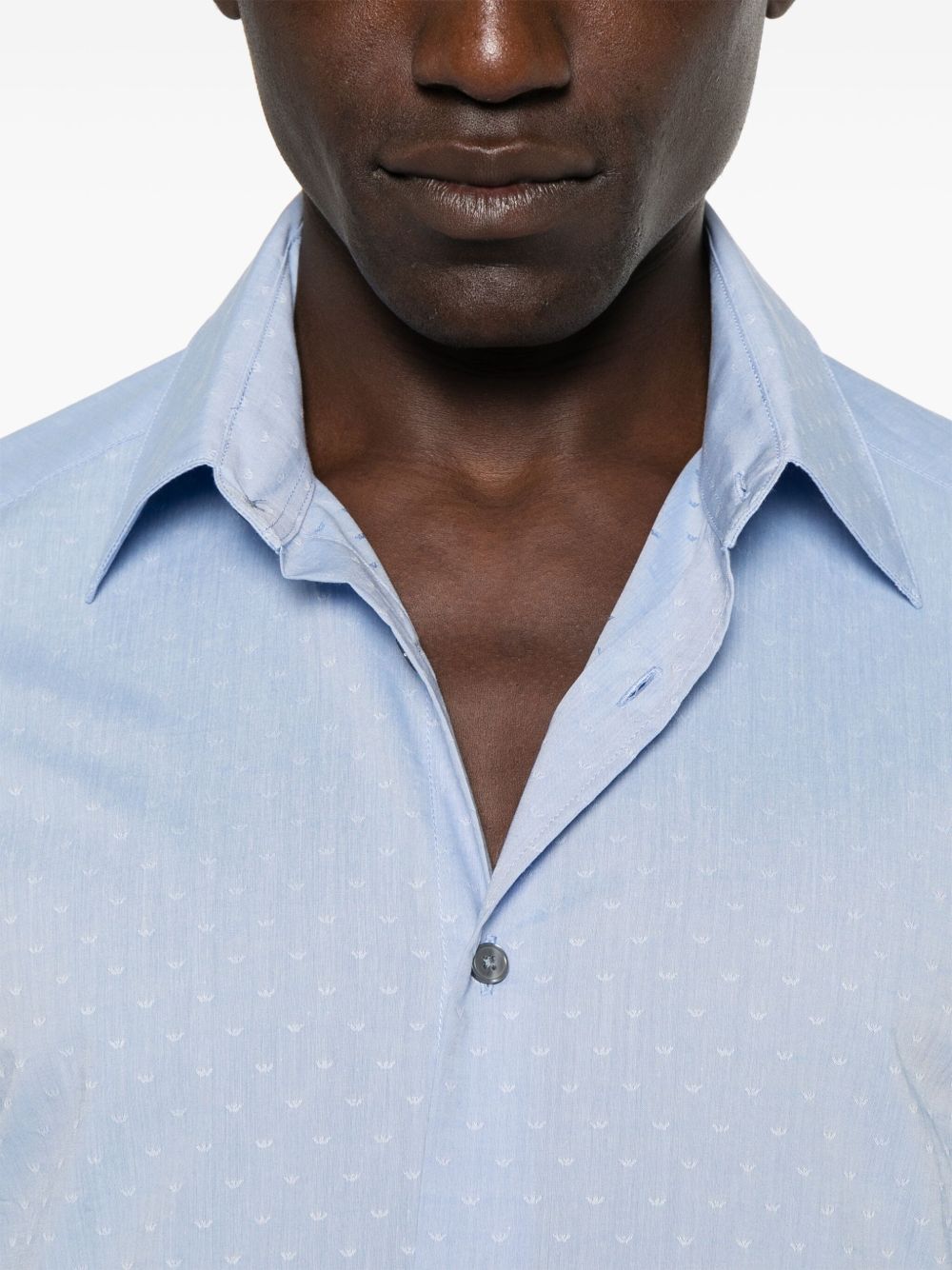 Emporio Armani Shirts Clear Blue