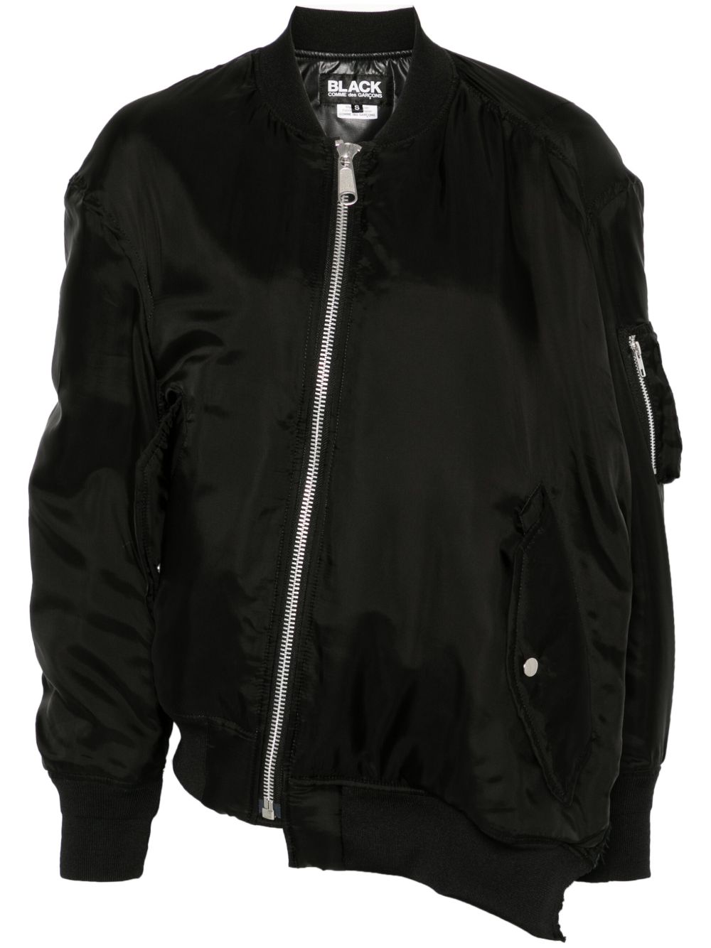 Comme Des Garcons Reversible asymmetric bomber jacket.