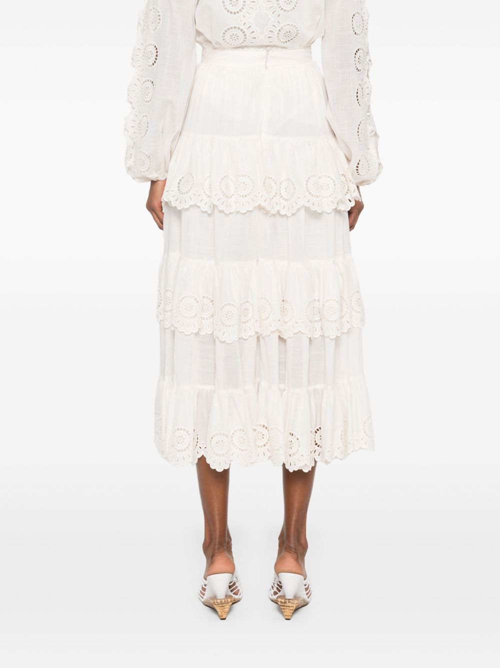 Zimmermann Lucky embroidered skirt