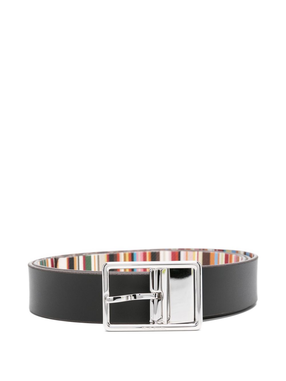 Paul Smith Leather Reversible 'Signature Stripe' Cut-To-Fit Belt