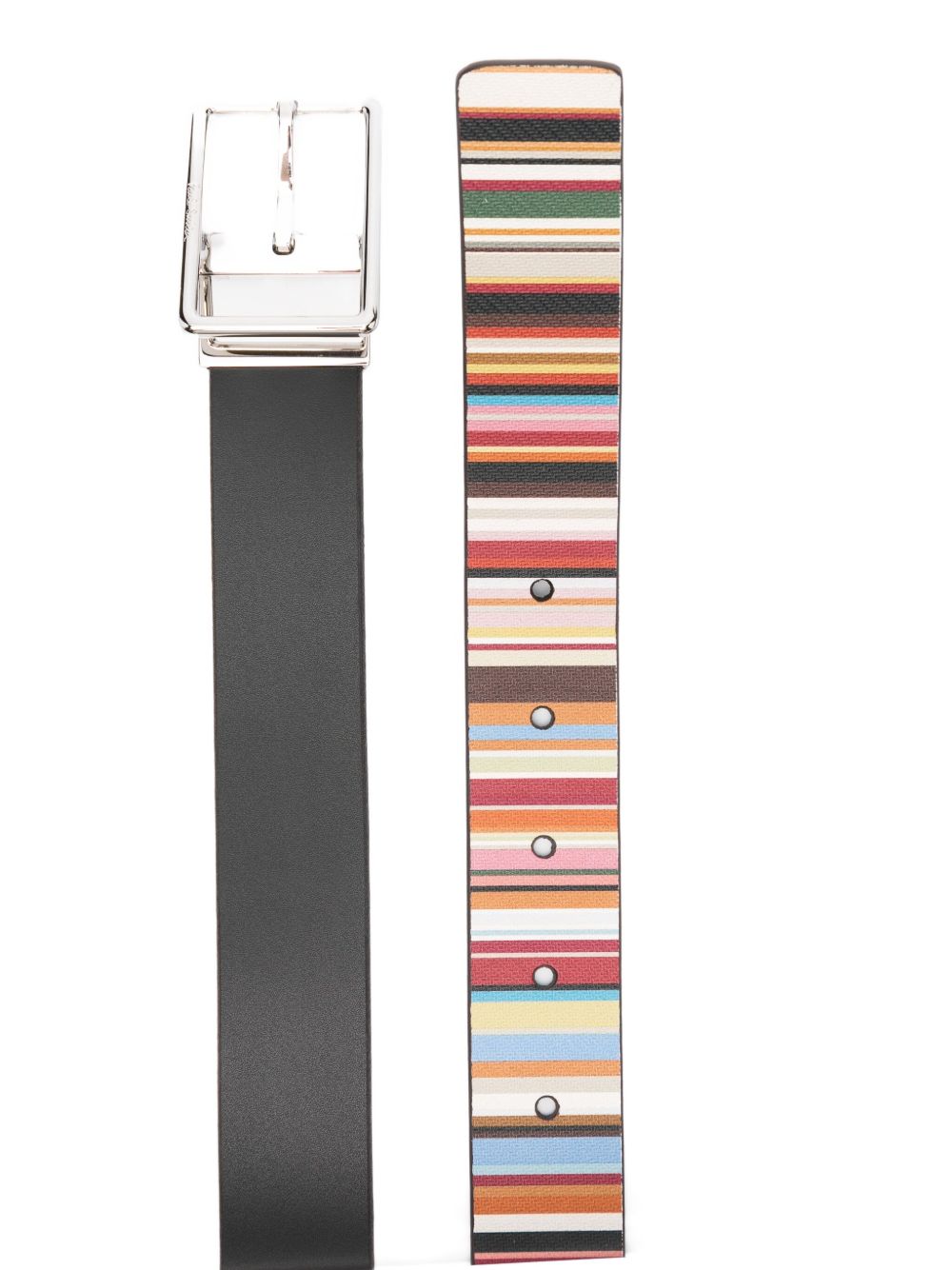 Paul Smith Leather Reversible 'Signature Stripe' Cut-To-Fit Belt