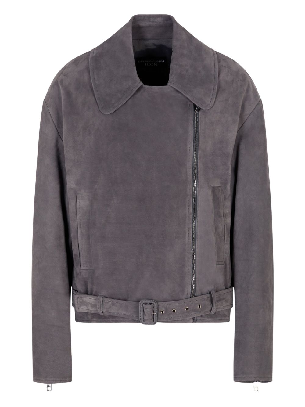 Emporio Armani Icon Nubuck Calfskin Biker Jacket