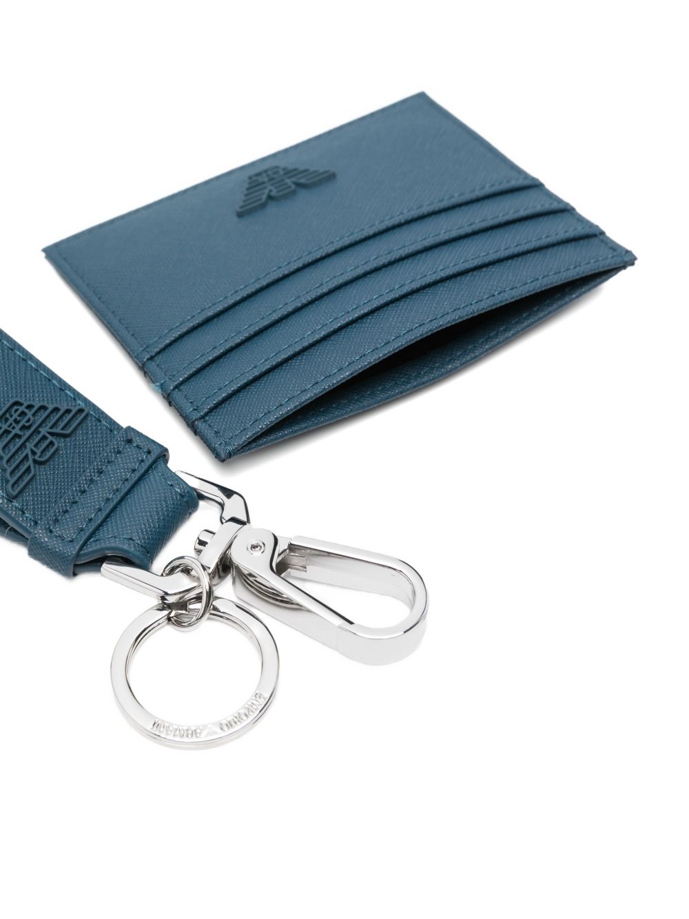 Emporio Armani card holder in ASV regenerated saffiano leather