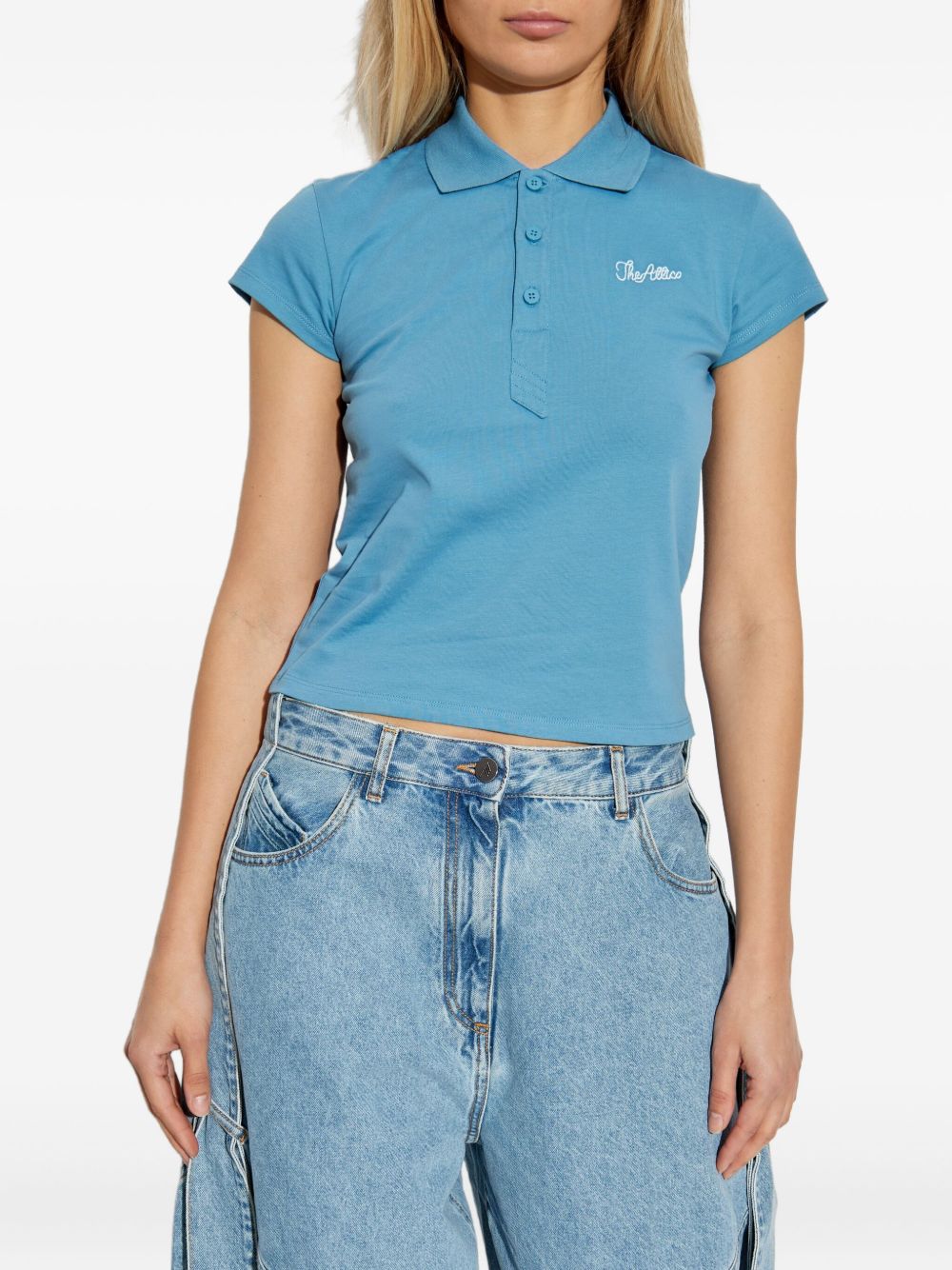 The Attico T-shirts and Polos Clear Blue