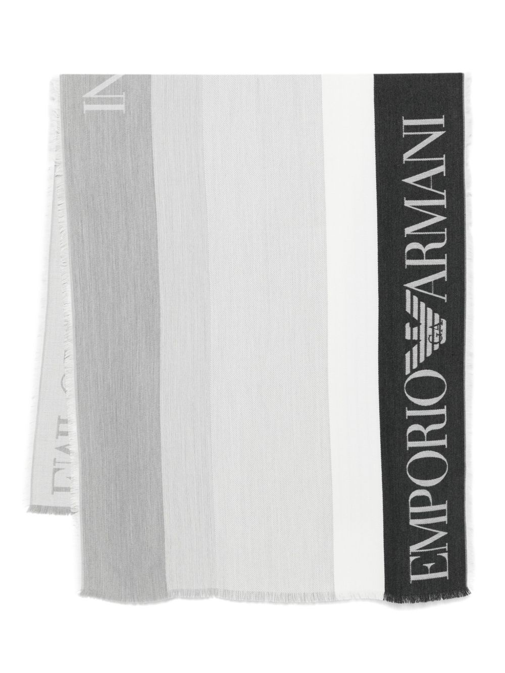 Emporio Armani logo detail Striped stole