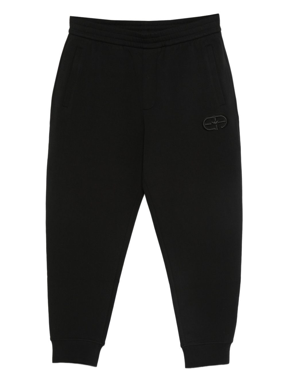 Emporio Armani Logo-embroidered cuffed track pants