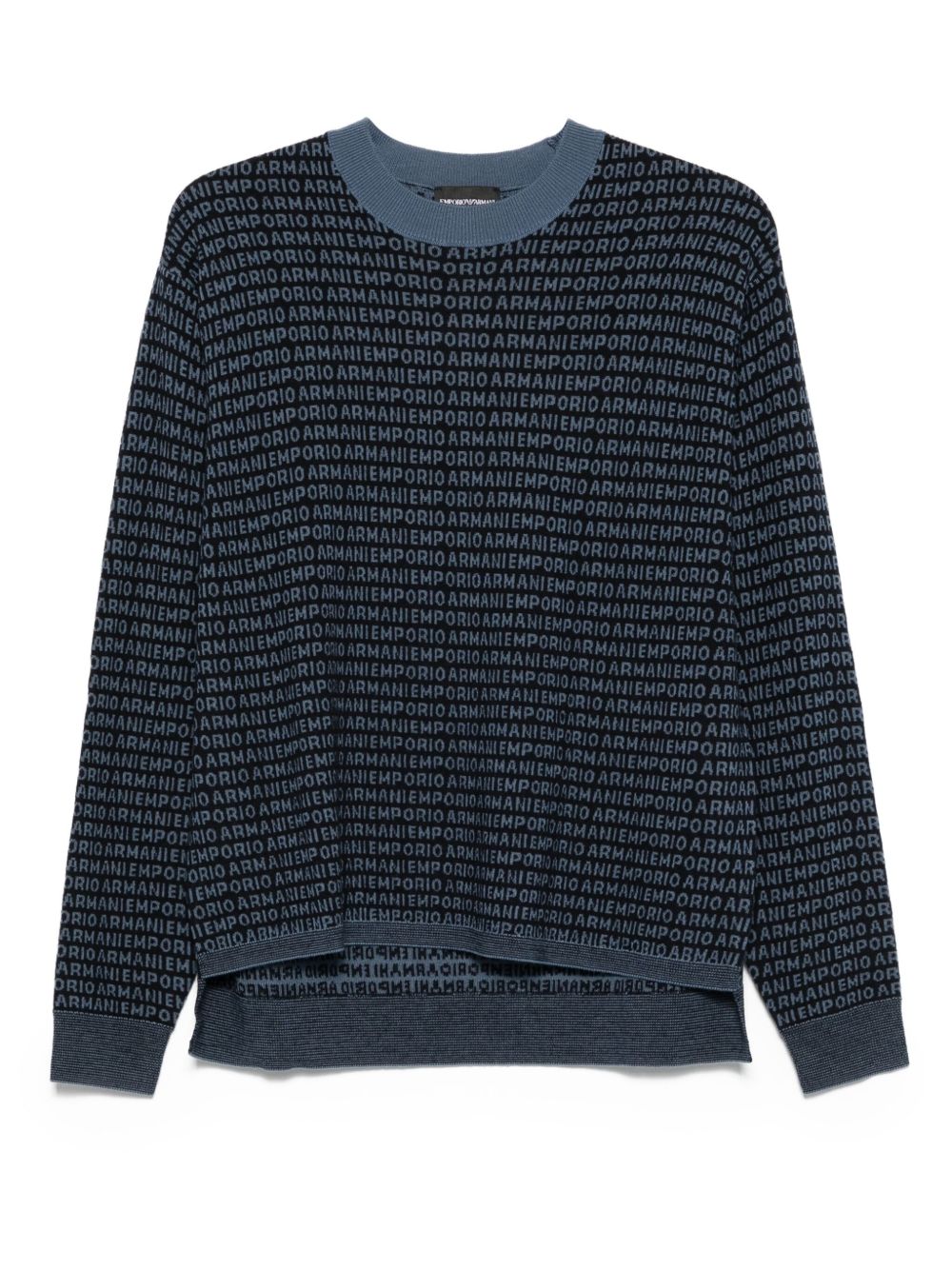 Emporio Armani Wool sweater with printed logo