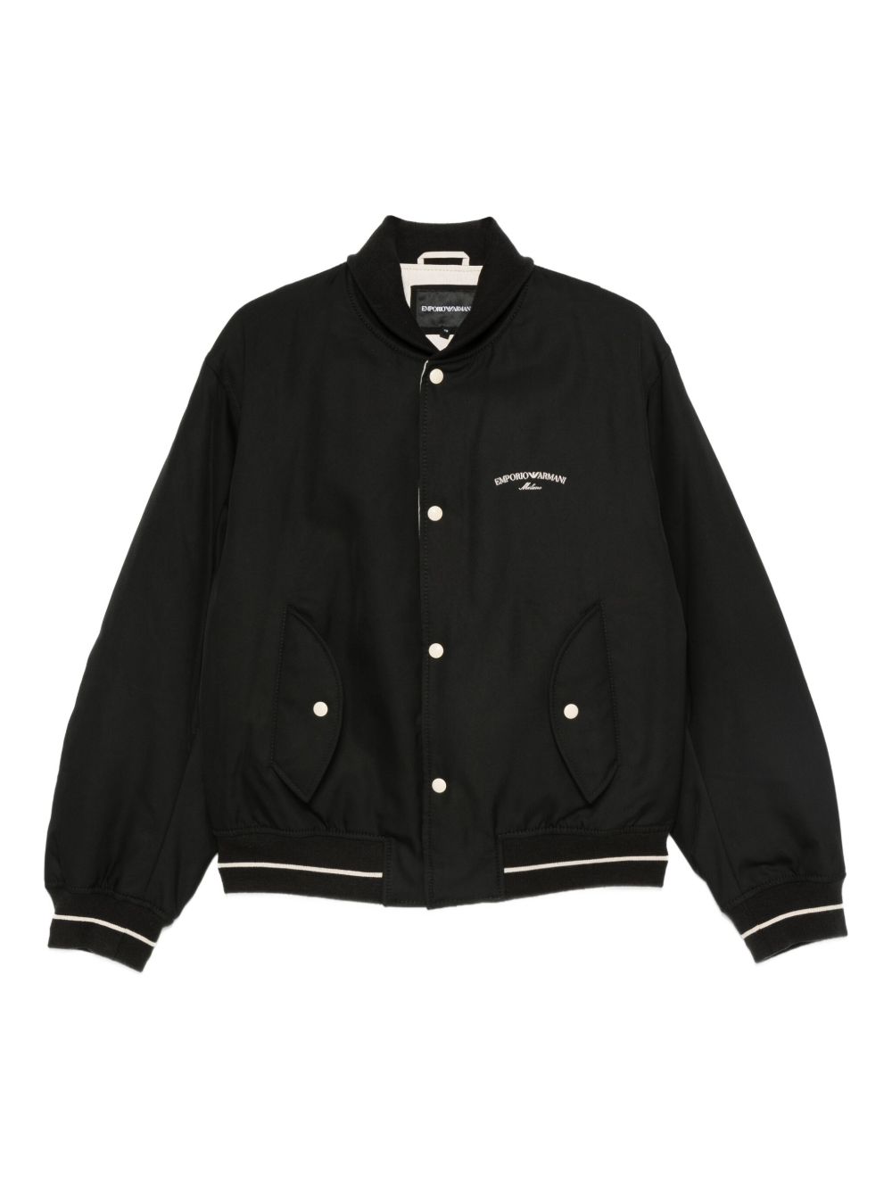 Emporio Armani Logo-embroidered bomber jacket