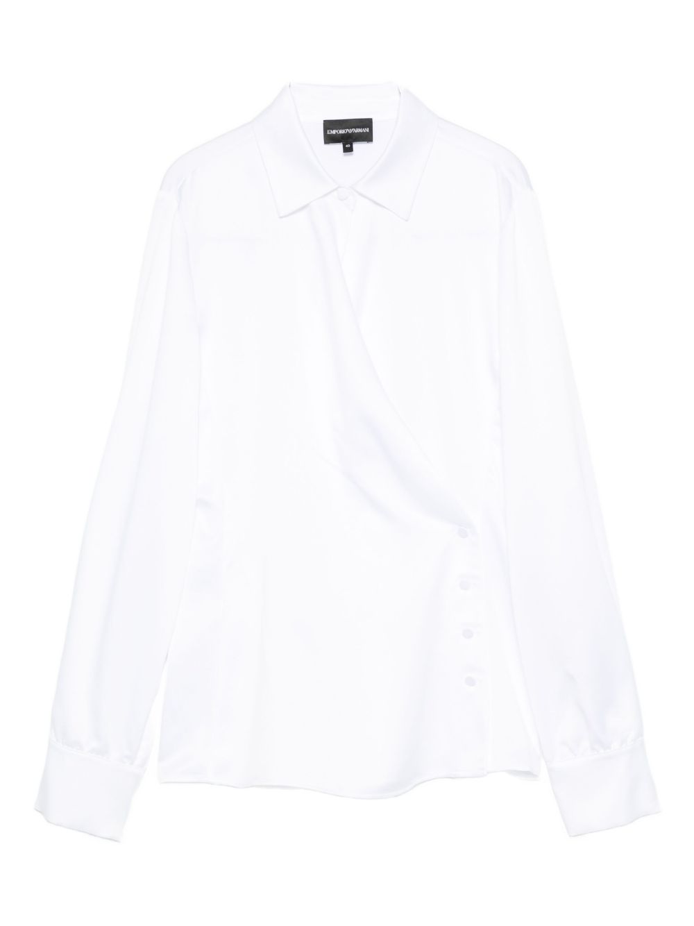 Emporio Armani Wrap-front button-detail blouse